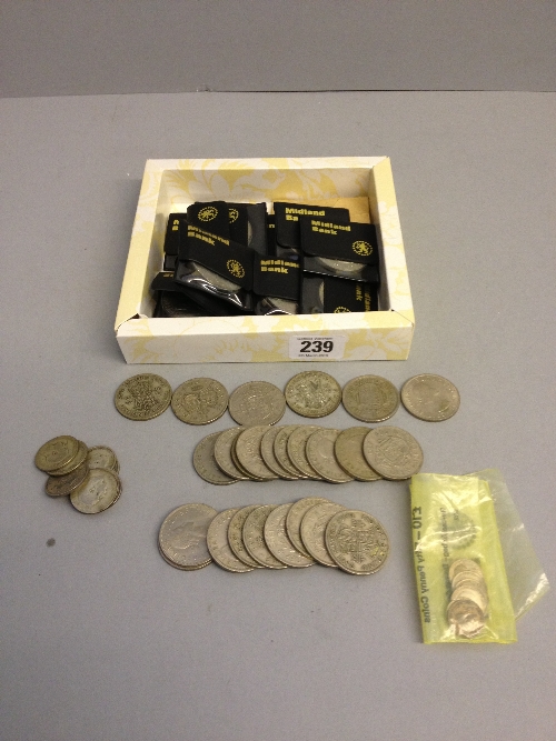 A quantity of various half Crown and other coins together with a quantity of Jubilee and other