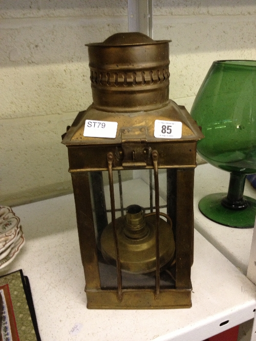 A brass lantern.