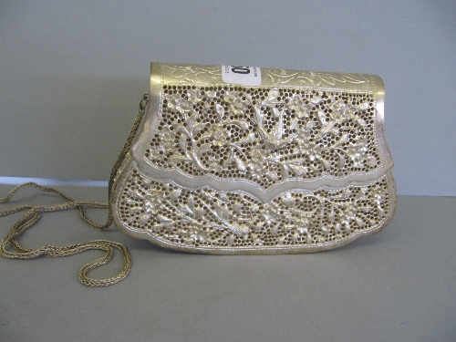 A modern Thai silver metal handbag.