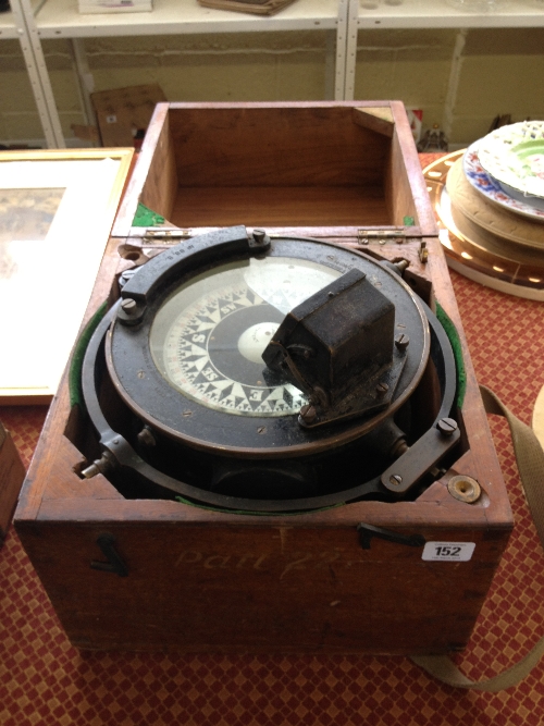 A massive Kelvin and James White, Glasgow, Chetwynd and Clarks patent ships compass (binnacle) in