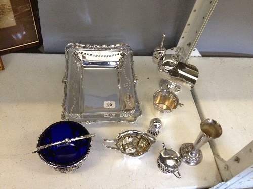 A collection of good quality polished silver plated items.