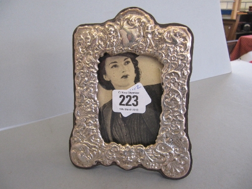 A small modern silver photograph frame.