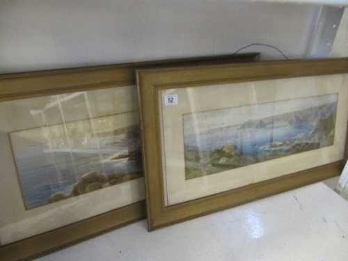 Sidney E Hart: framed and glazed watercolour; Coastal Scene together with another similar signed C M
