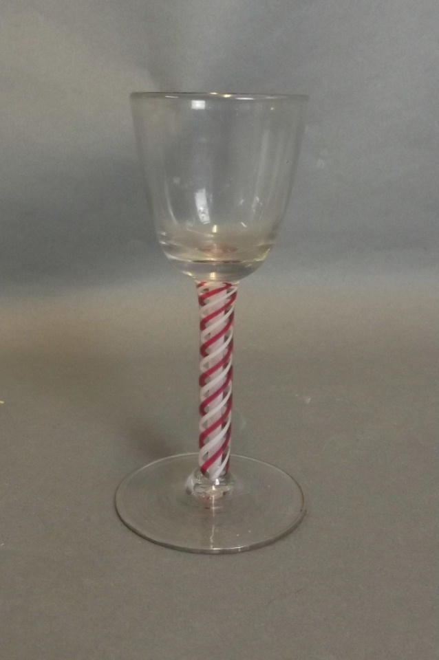 A Georgian air twist stem glass, 5¾'' high