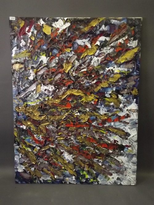 William Rusedski, 'Goldrush', acrylic on canvas, 48'' x 36''