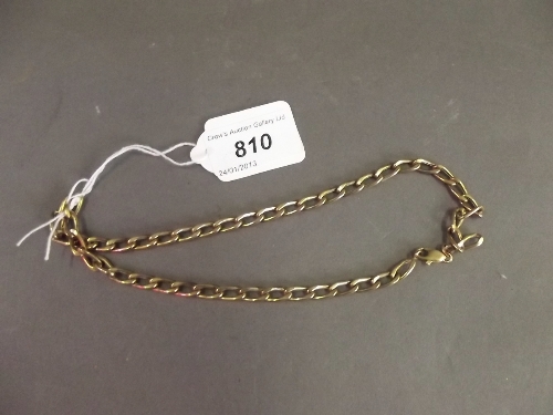 A Hallmarked 9ct gold necklace, 9g