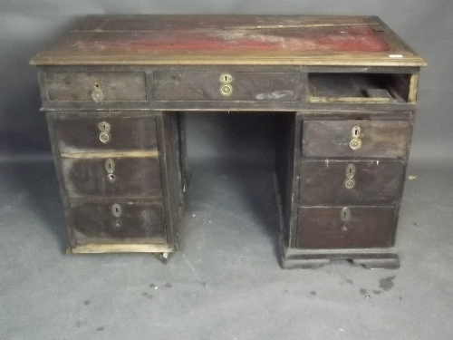 An early C19th mahogany pedestal desk (AF), 47'' x 25½'', Best Bid