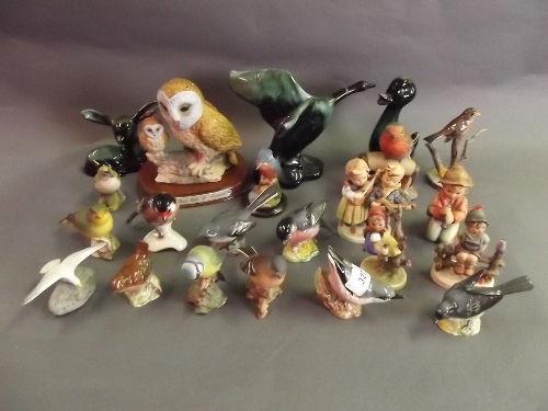 A quantity of Beswick figures of birds, Hummel figures, etc (22), Best Bid