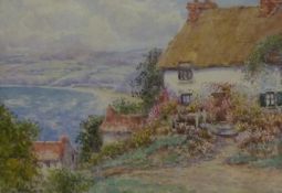 Frank Bartlett (early 20th century): Cottages at Runswick Bay, pair watercolours signed 24cm x 33cm