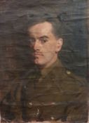 George Harcourt RA (1869-1947): `Lieutenant Lionel Lascelles R.A.S.C.`, oil on canvas unsigned,