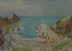 Alfred Gill (British 1897-1981): Flamborough Head, watercolour and pencil signed and dated 1946,