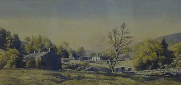 James Ingham Riley (British 1928-): 'Near Gawthorp Dentdale', watercolour signed 20cm x 42cm