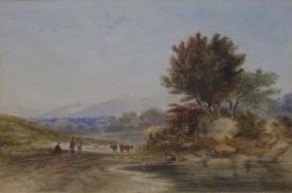 A V Copley Fielding (British 1787-1855): 'Vale of Clwyd', watercolour, inscribed verso and dated