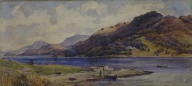 J Lennox Browne (British fl.1868-1901): 'Appin House Loch Linnie', watercolour signed titled and