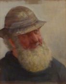 David W Haddon (British fl.1884-1914): Fisherman and his Wife, pair portrait oils on board signed