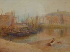 Harry Clifford Pilsbury (British 1870-post1838): 'Whitby Harbour', watercolour monogrammed, signed