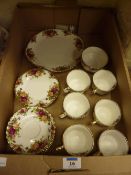 Royal Albert Old Country Roses tea service, six place settings