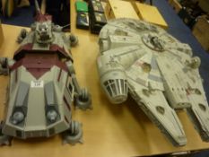 Star Wars The Legacy Millennium Falcon, late 20th Century. Star Wars Clone Wars AT-TE vehicle