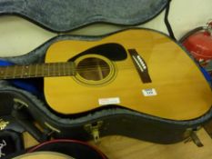 Yamaha FG-300A acoustic guitar, with case