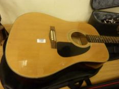 Fender DG-3 acoustic guitar, numbered 96080961, with case
