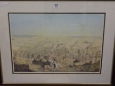 'A Pennine Town', limited edition print after G W Birks signed and numbered 22/375