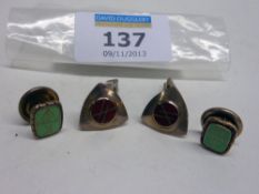 Pair of 1960's 'IBAISAIC' (it beats as it sweeps as it cleans) cuff-links and a pair of 'Hoover'