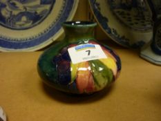 William Moorcroft leaves and berries pattern vase, Early/ Mid 20th Century, 10cm wide