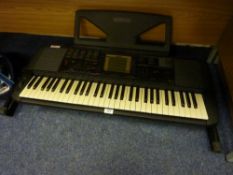 Yamaha Portatone PSR-530 keyboard / synthesizer, with stand, foot pedal and instructions