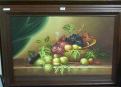Still life fruit oil on canvas