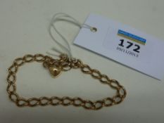 Gold curb chain bracelet approx 11.6gm