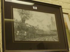 'No.863 Lord Nelson - Golden Arrow', pencil drawing signed L. Ambler