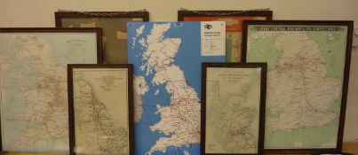 British Rail Principal Passenger Network sign and a collection of Railway maps