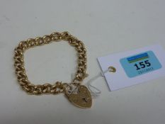 Gold curb chain bracelet hallmarked 9ct approx 40gm