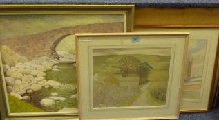 Four watercolours signed by R R Alexander