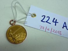 Scarborough Angling Festival gold medal 1920 hallmarked