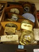 Schatz 'Anniversary' torsion style timepiece under glass dome, Metamec mantel and wall clocks and