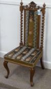 Victorian rosewood framed prie dieu