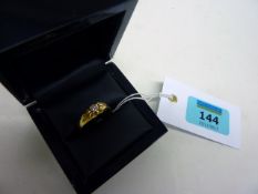 Gent's gold diamond ring hallmarked 18ct size T