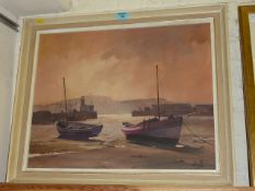 'Evening Scarborough', oil on board, signed by Don Micklethwaite