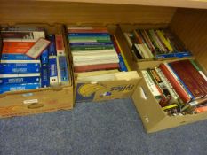 Large collection of railway timetables, books and related material in four boxes