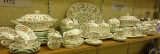 Large Minton Haddon Hall dinner, tea and coffee service, to include tureens with covers, dinner