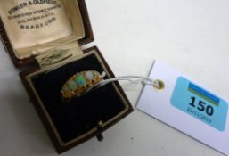 Edwardian opal 18ct gold ring Chester 1901