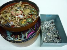 Large collection of costume jewellery in three boxes