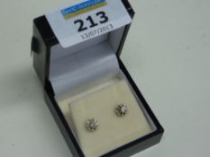 Pair of Diamond earrings stamped 750