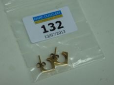 Pair hallmarked 9ct gold ear-rings approx 2.9gm