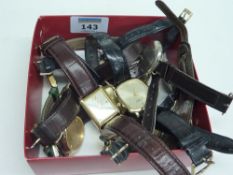 1940's nickel Braille watch and a collection of watches