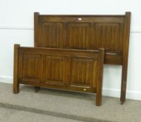 Medium 4'6" double linenfold head and footboard