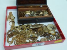 Vintage and later costume jewellery in case and box