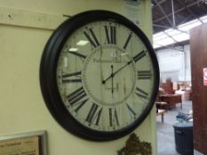 Large wall clock titled 'Parliament Clock Co. Harrogate'