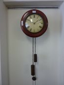 19th Century double weight driven mahogany cased wall clock by Joseph Shey of Scarborough (1846-1866